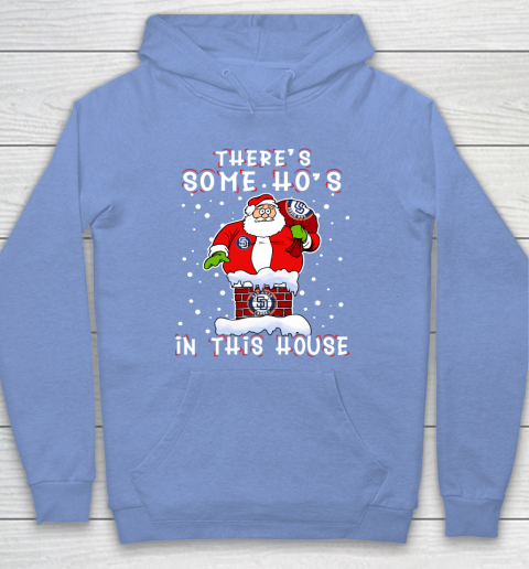 San Diego Padres Christmas There Is Some Hos In This House Santa Stuck In The Chimney MLB Hoodie 8