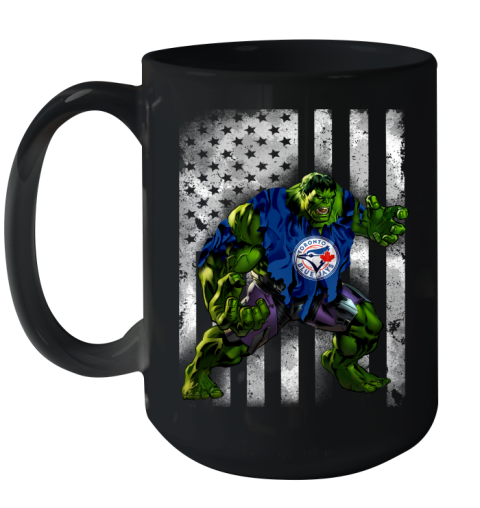 Toronto Blue Jays Hulk Marvel Avengers MLB Baseball American Flag Ceramic Mug 15oz