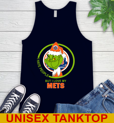 New York Mets MLB Christmas Grinch I Hate People But I Love My Favorite Baseball Team Tank Top 3