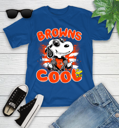 NFL Football Cleveland Browns Cool Snoopy Shirt Youth T-Shirt 10