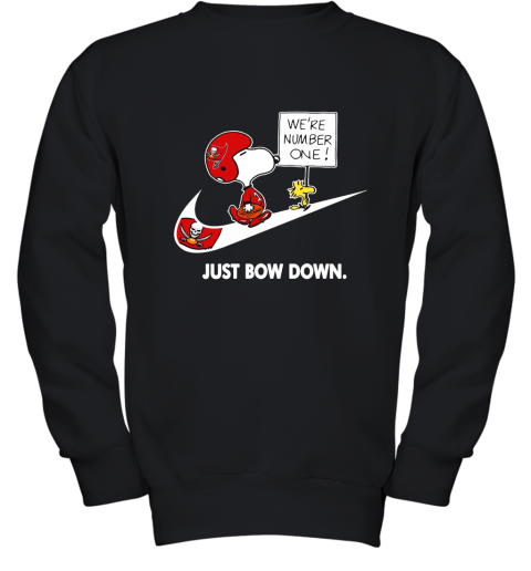 Tampa Bay Buccaneers Are Number One – Just Bow Down Snoopy Youth Sweatshirt