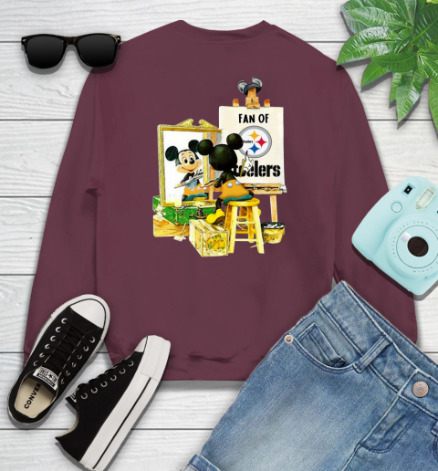 NFL Football Pittsburgh Steelers Mickey Drawing Shirt 108