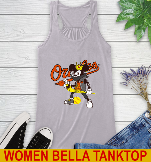 Baltimore Orioles MLB Baseball Mickey Peace Sign Sports Racerback Tank 6 Baltimore Orioles MLB Baseball Mickey Peace Sign Sports Racerback Tank - Image 6