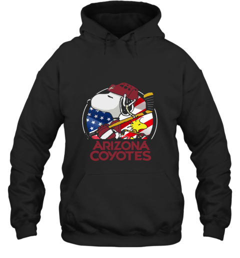 Arizona Coyotes Ice Hockey Snoopy And Woodstock NHL Hoodie