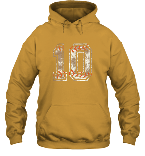 6pme baseball jersey number 10 vintage distressed hoodie 23 front gold