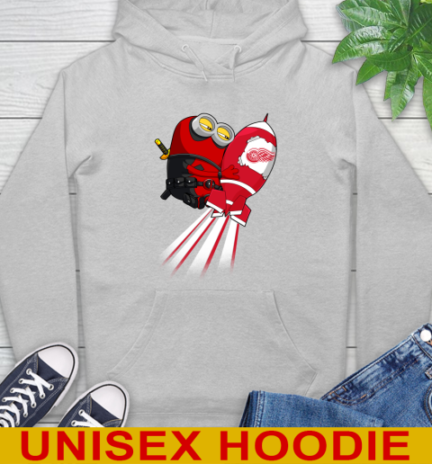 NHL Hockey Detroit Red Wings Deadpool Minion Marvel Shirt Hoodie 6