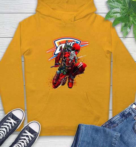 NBA Deadpool Marvel Comics Sports Basketball Oklahoma City Thunder Hoodie 3