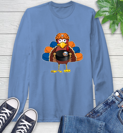 New York Islanders Turkey Thanksgiving Day Long Sleeve T-Shirt 11