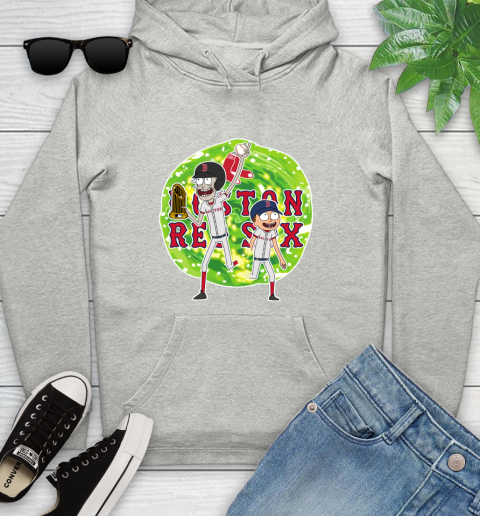 MLB Boston Red Sox Rick And Morty Commissioner's Trophy Baseball Sports Youth Hoodie