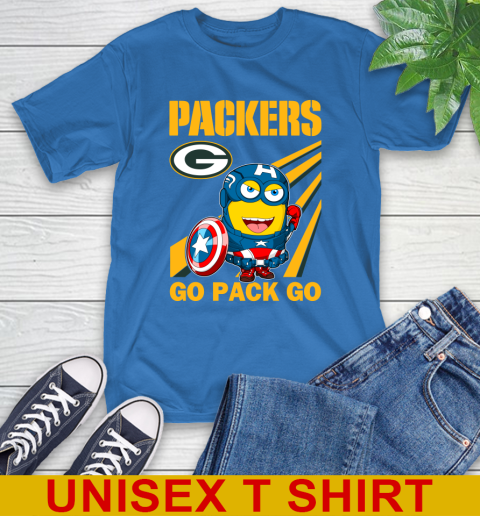 NFL Football Green Bay Packers Captain America Marvel Avengers Minion Shirt T-Shirt 11