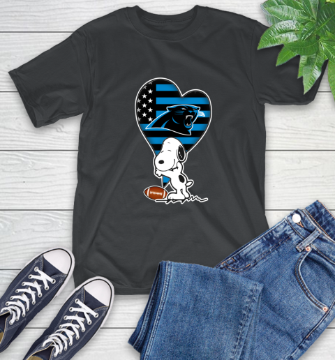 Carolina Panthers NFL Football The Peanuts Movie Adorable Snoopy T-Shirt 2