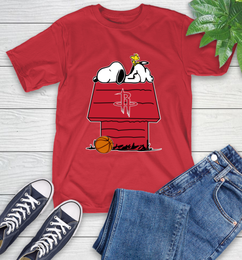 Houston Rockets NBA Basketball Snoopy Woodstock The Peanuts Movie T-Shirt 10