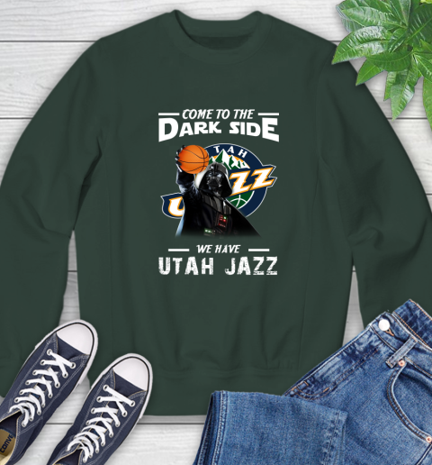 NBA Come To The Dark Side We Have Utah Jazz Star Wars Darth Vader Basketball Sweatshirt 12