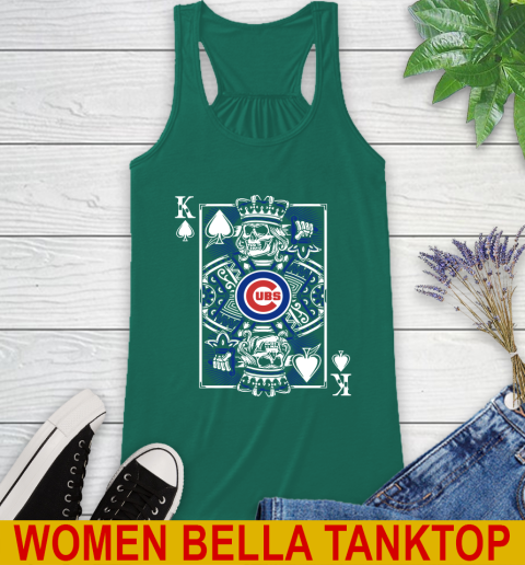 Chicago Cubs MLB Baseball The King Of Spades Death Cards Shirt Racerback Tank 5