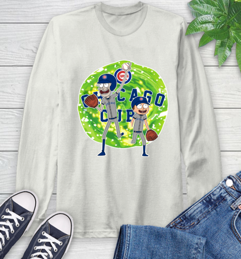 MLB Chicago Cubs Rick And Morty Baseball Sports Long Sleeve T-Shirt 12