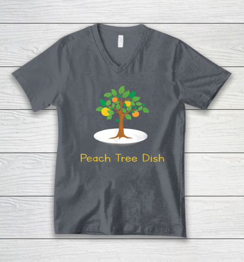 Peach Tree Dish Sarcastic Witty Humor Petri Dish V-Neck T-Shirt 3