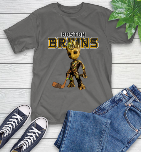 Boston Bruins NHL Hockey Groot Marvel Guardians Of The Galaxy T-Shirt 9