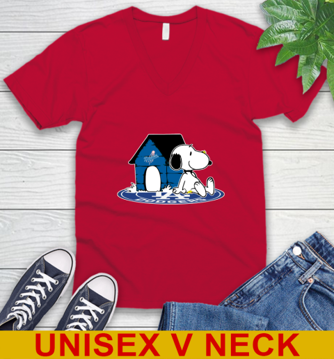 MLB Baseball Los Angeles Dodgers Snoopy The Peanuts Movie Shirt V-Neck T-Shirt 7