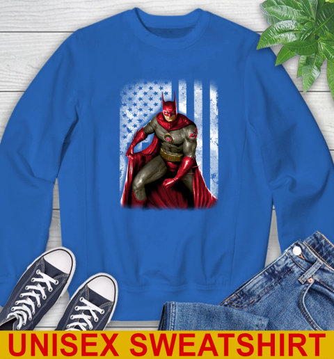 Cleveland Indians MLB Baseball Batman DC American Flag Shirt Sweatshirt 11