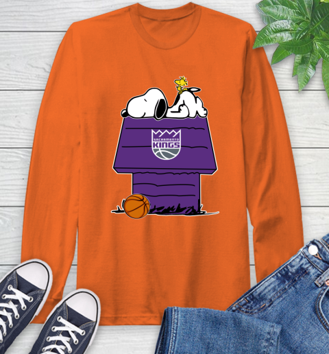 Sacramento Kings NBA Basketball Snoopy Woodstock The Peanuts Movie Long Sleeve T-Shirt 5