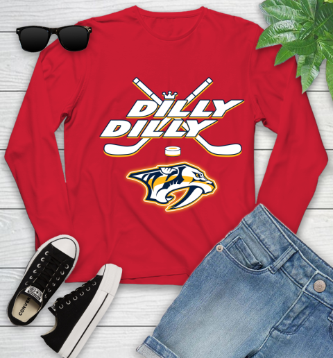 NHL Nashville Predators Dilly Dilly Hockey Sports Youth Long Sleeve 11