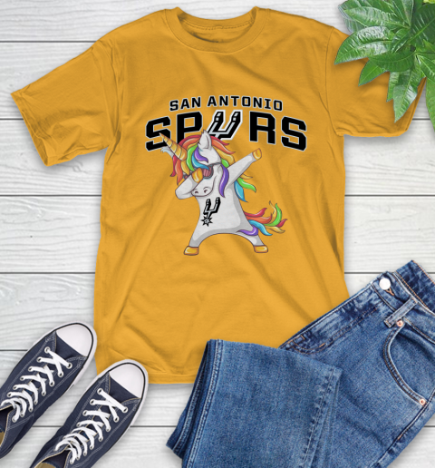 San Antonio Spurs NBA Basketball Funny Unicorn Dabbing Sports T-Shirt 3