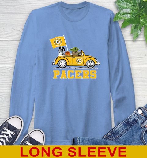 NBA Basketball Indiana Pacers Darth Vader Baby Yoda Driving Star Wars Shirt Long Sleeve T-Shirt 11
