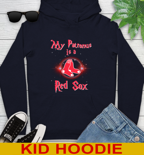 MLB Baseball Harry Potter My Patronus Is A Boston Red Sox Youth Hoodie 3