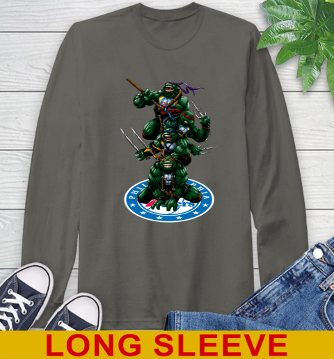 NBA Basketball Philadelphia 76ers Teenage Mutant Ninja Turtles Shirt Long Sleeve T-Shirt 8