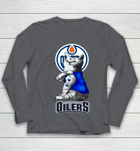 NHL My Cat Loves Edmonton Oilers Hockey Youth Long Sleeve 6