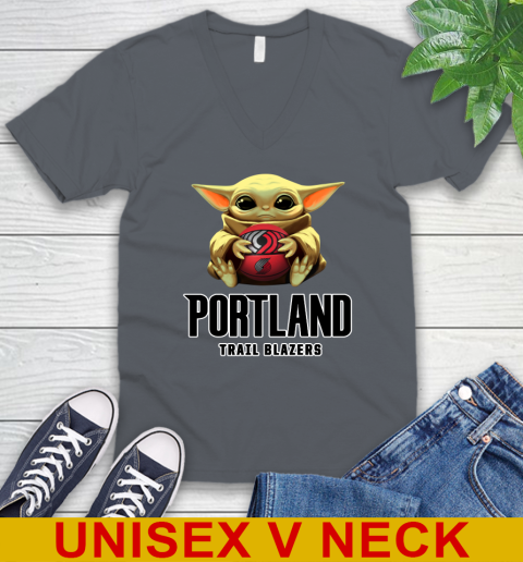 NBA Basketball Portland Trail Blazers Star Wars Baby Yoda Shirt 53
