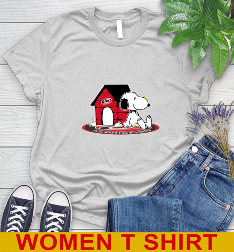 NHL Hockey Carolina Hurricanes Snoopy The Peanuts Movie Shirt Women's T-Shirt