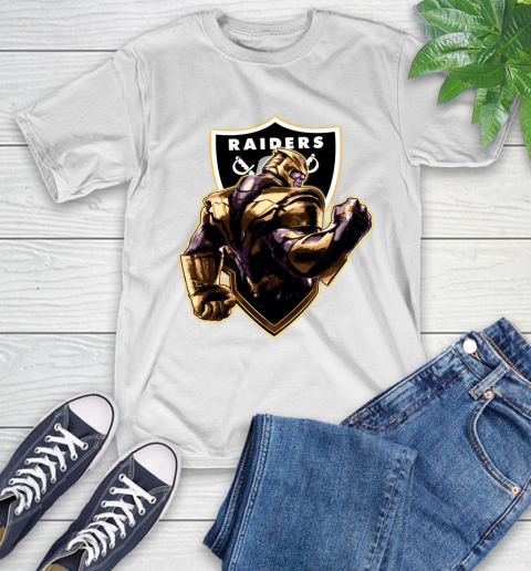 NFL Thanos Avengers Endgame Football Sports Oakland Raiders T-Shirt