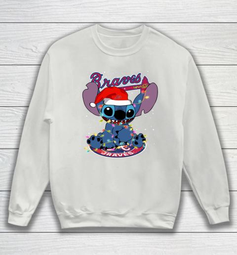 Atlanta Braves MLB noel stitch Baseball Christmas Sweatshirt 3