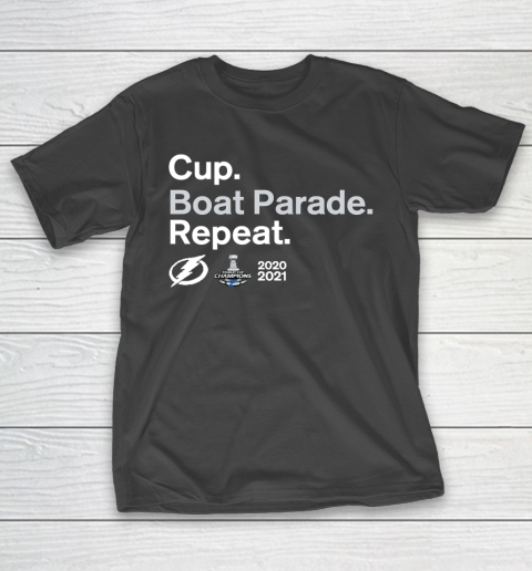 Cup Boat Parade Repeat Tampa bay Lightnings Stanley Hockey 2021 T-Shirt