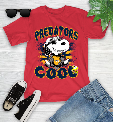 NHL Hockey Nashville Predators Cool Snoopy Shirt Youth T-Shirt 11