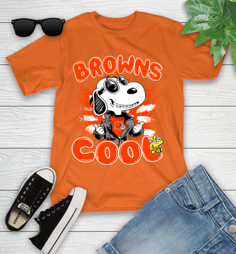 NFL Football Cleveland Browns Cool Snoopy Shirt Youth T-Shirt 8