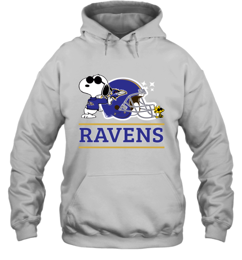 The Baltimore Ravens Joe Cool And Woodstock Snoopy Mashup Hoodie