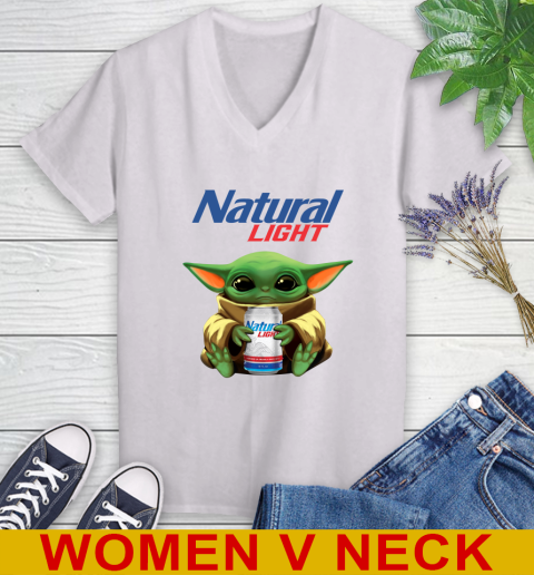 Star Wars Baby Yoda Hugs Natural Light Beer Shirt 77