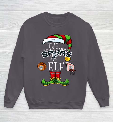 San Antonio Spurs Christmas ELF Funny NBA Youth Sweatshirt 5