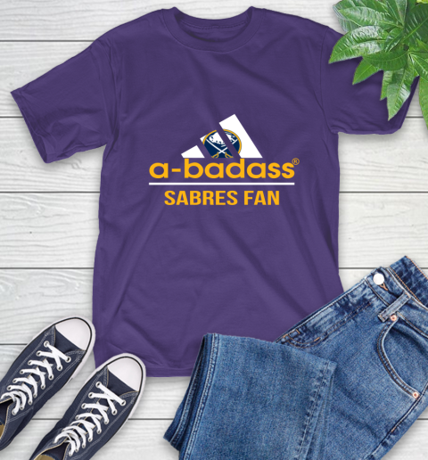 NHL A Badass Buffalo Sabres Fan Adidas Hockey Sports T-Shirt 5