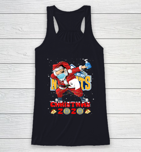 Denver Nuggets Funny Santa Claus Dabbing Christmas 2020 NBA Racerback Tank 7