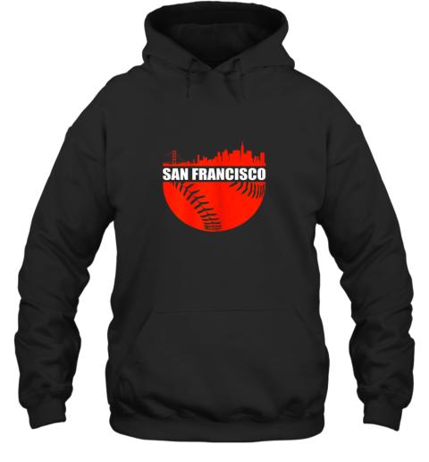 San Francisco Baseball Downtown Skyline Gift Hoodie