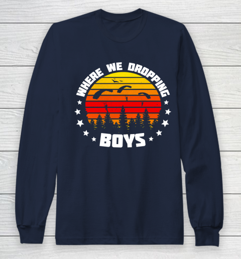 Fortnite Tshirt Where We Dropping Boys Vintage Long Sleeve T Shirt Tee For Sports