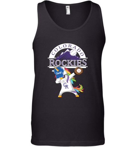 Hip Hop Dabbing Unicorn Flippin Love Colorado Rockies Tank Top