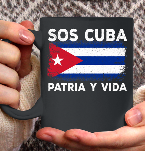 SOS Cuba flag patria y vida Cubans pride Ceramic Mug 11oz