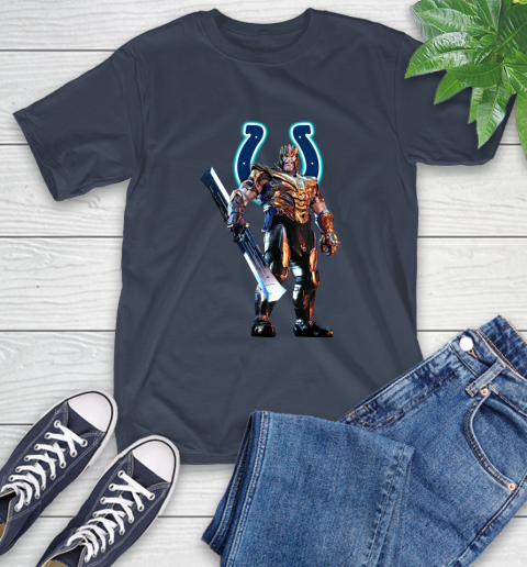 NFL Thanos Gauntlet Avengers Endgame Football Indianapolis Colts T-Shirt 4