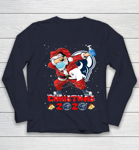 Los Angeles Rams Funny Santa Claus Dabbing Christmas 2020 NFL Youth Long Sleeve 2