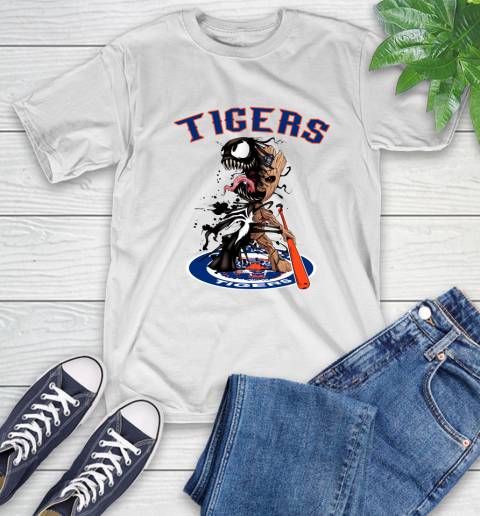 MLB Detroit Tigers Baseball Venom Groot Guardians Of The Galaxy T-Shirt