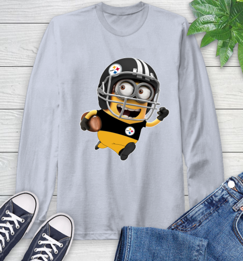 NFL Pittsburgh Steelers Minions Disney Football Sports Long Sleeve T-Shirt 6